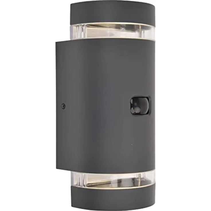 Außenwandleuchte FOCUS in Anthrazit,Wandleuchte m.Bewegungsmelder aus Aluminium m.GU10-Fassung,Außenleuchte mit Up-&Down-Effekt,moderne Außenlampe,wetterfeste Wandlampe,geeignet Smart Leuchtmittel