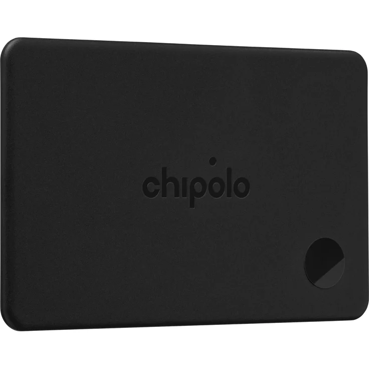 Chipolo CARD, Wiederaufladbarer Tracker mit Apple & Google Find My Netzwerk, wasser- und staubdicht, Schwarz
