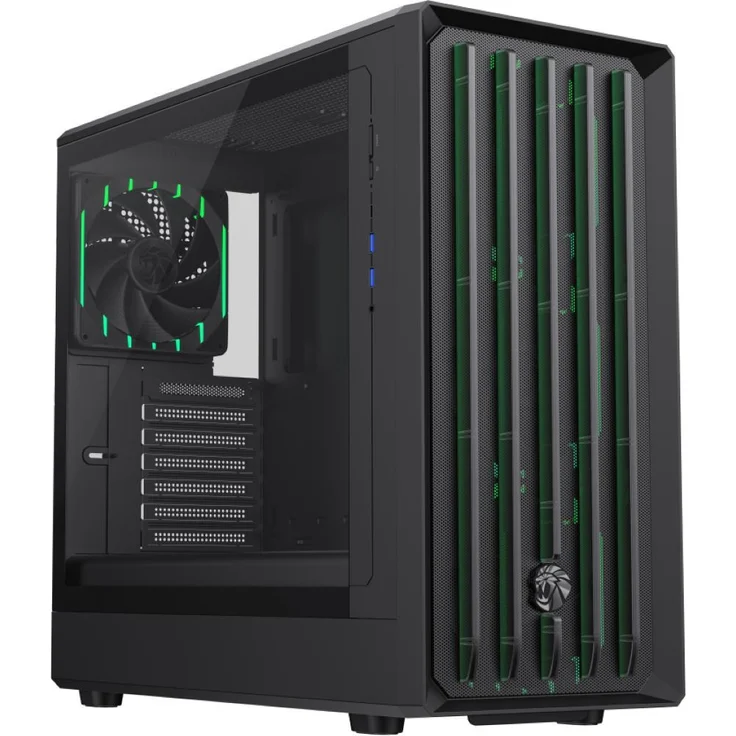 GameMax CLAW 460 BK, ATX Midi-Tower Gaming-Gehäuse mit ARGB-Beleuchtung, starkem Airflow und USB-C Anschluss, ohne Netzteil