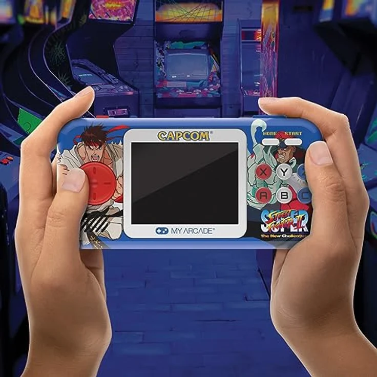 My Arcade SUPER STREET FIGHTER II POCKET PLAYER PRO, Handheld-Arcade-Gaming-System mit 2-in-1 Titeln, 2.75 Zoll hochauflösendem Display, integrierten Lautsprecher und USB-C®-Betrieb – Bild 6