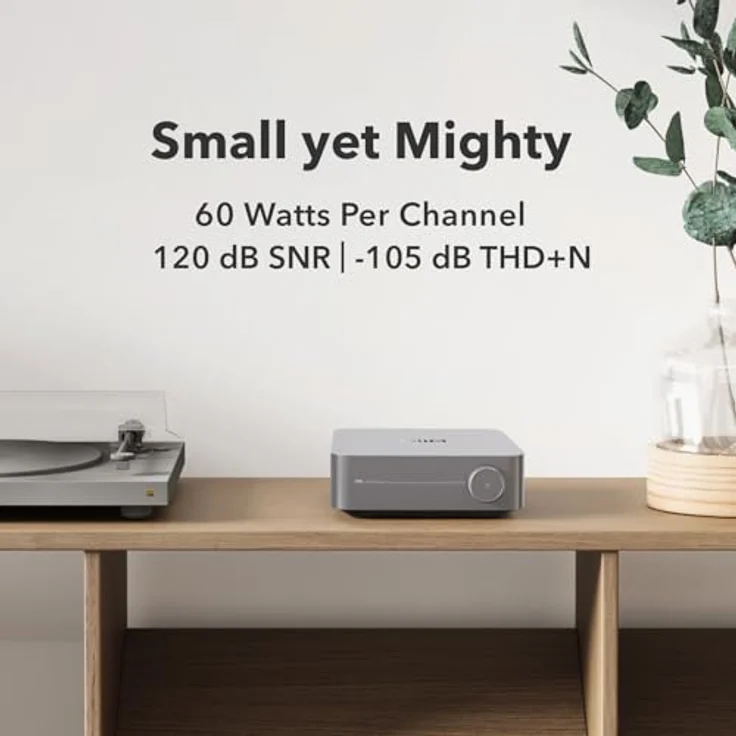 WiiM Amp Pro: Multiroom-Streaming-Verstärker | Kompatibel mit Google Cast, Alexa | HDMI, Sprachsteuerung | Streaming von Spotify, Amazon Music, Tidal & mehr - Dark Gray – Bild 3