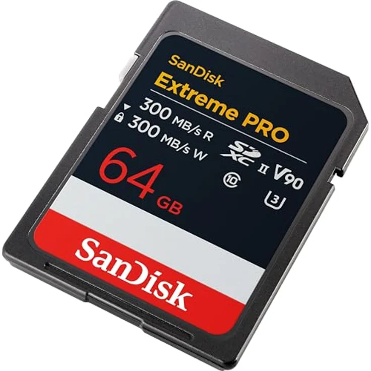 SanDisk Extreme PRO 64 GB SDXC UHS-II Karte, V90, 8K, spritzwasser- und staubfest – Bild 2