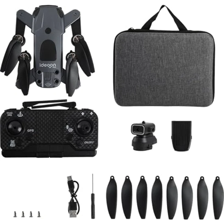 ideoon 4K Drohne C0 mit schwenkbarer Kamera, GPS, Hinderniserkennung und Follow-Me-Funktion, faltbar, bürstenloser Motor – Bild 8