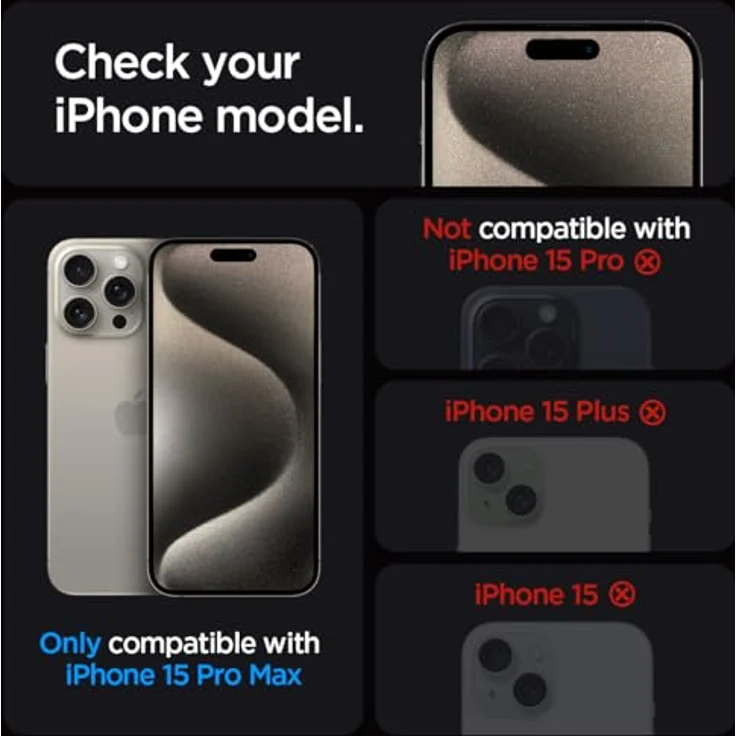 Spigen Glas.tR EZ Fit Displayschutzfolie kompatibel mit iPhone 15 Pro Max, 2 Stück, Kratzfest, 9H Härte, Transparent – Bild 2