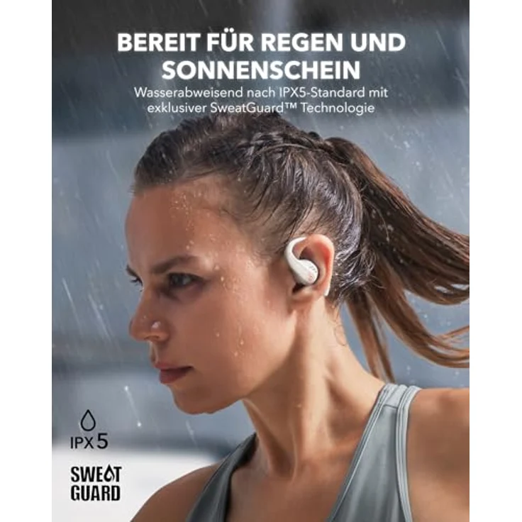 soundcore by Anker AeroFit Pro Open-Ear Kopfhörer, Ultra leicht, Bequem, Ergonomisches Design, Intensiver Sound LDAC, Bluetooth 5.3, IPX5 Wasserschutz, 46h Akku, App, Kabellos – Bild 5