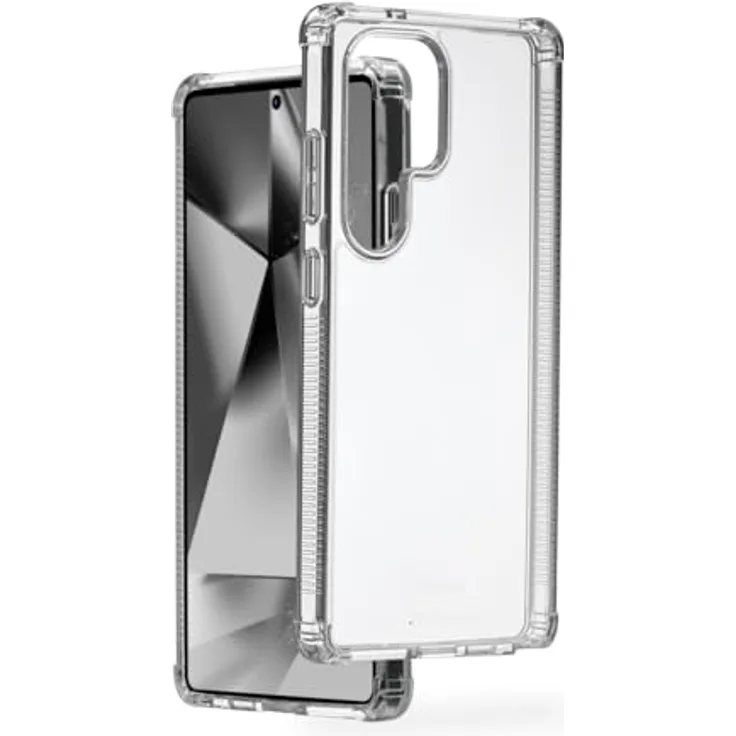 Hama Handyhülle „Extreme Protect“ für Samsung Galaxy S25 Ultra transparent (Bumper D3O-lizenziert, stoßfest, sturzsicher, bruchsicher, durchsichtige Hülle, Case für induktives Laden)