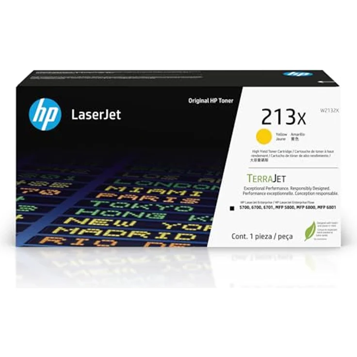 HP 213X Gelb Original Laserjet-Tonerkartusche, hohe Reichweite für bis zu 6.000 Seiten, Design mit integrier – Bild 1