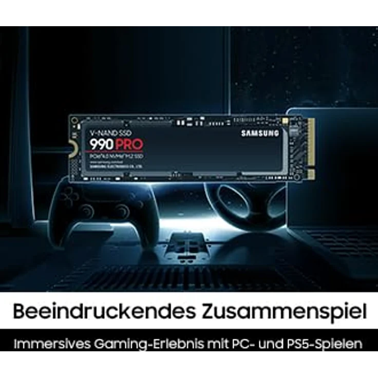 Samsung 990 PRO NVMe M.2 SSD, 4 TB, PCIe 4.0, 7.450 MB/s Lesen, 6.900 MB/s Schreiben, Interne SSD, Für Gaming und Videobearbeitung, MZ-V9P4T0BW – Bild 4