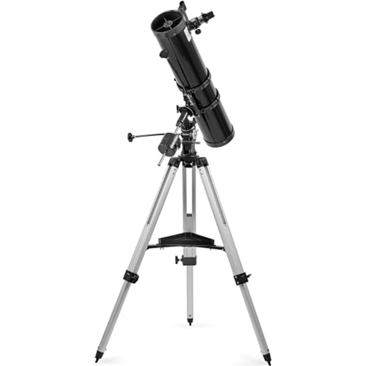 Omegon Teleskop N 130/920 EQ-2, Einsteiger-Teleskop für Deep-Sky-Beobachtung mit leuchtendem Punktsucher und 1,25'' Okularauszug – Bild 4