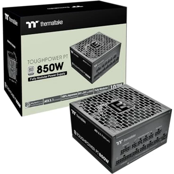 Thermaltake Toughpower PT/0850W, 850 W PC Netzteil mit hoher Effizienz und Stabilität – Bild 1