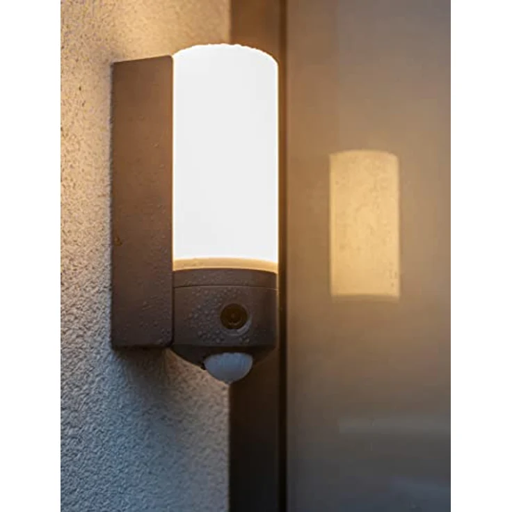 LUTEC LED-Kameraleuchte POLLUX, Außenleuchte in Anthrazit mit Bewegungsmelder & Kamera, Überwachungskamera Full-HD und Gegensprechanlage,inkl. 16 GB SD-Karte, kompatibel m. Google Voice & Alexa, – Bild 3
