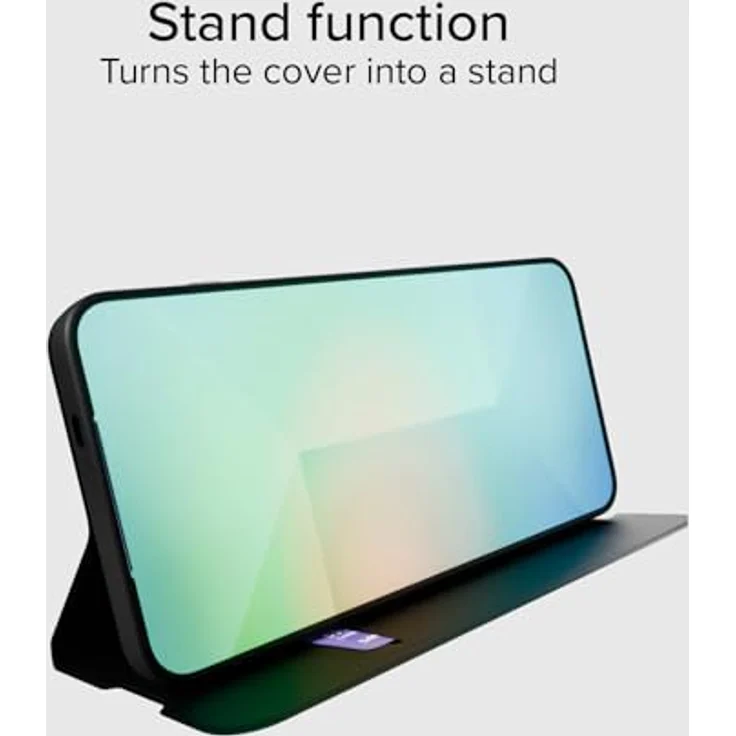 sbs mobile Flip Case Samsung Galaxy S25, Schwarz, Folio-Design mit Kartentasche und Desktop-Ständer – Bild 4