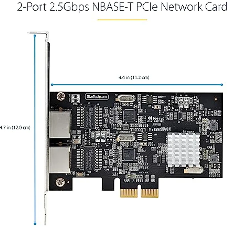 StarTech.com 2-Port 2.5 Gbit PCIe Netzwerkkarte, Intel I225-V, Dual-Port Computer LAN Karte, Multi-Gigabit NIC, PCI Express Server Netzwerkkarte, 2.5G Ethernet Adapter (PR22GI-NETWORK-CARD) – Bild 5