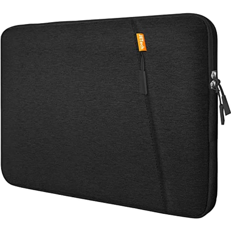 JETech Laptoptasche Hülle für 13,3 Zoll MacBook Air/Pro, 14 Zoll MacBook Pro 2021 M1, 13-13,6 Zoll Notebook, Wasserdicht Laptophülle Stoßfest Laptop Sleeve mit Zubehörtasche (Schwarz) – Bild 1
