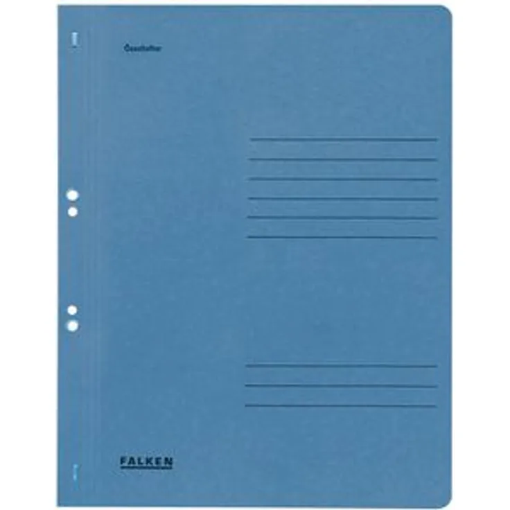 Falken Ösenhefter 80003882, A4, blau, ganzer Vorderdeckel, aus Recycling-Karton