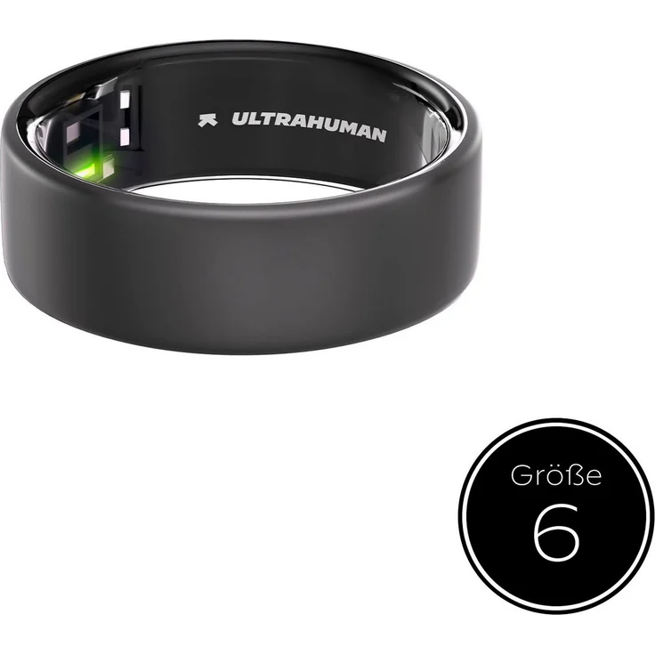 Ultrahuman Activity Tracker Smart Ring AIR, kompakt und leistungsstark, Größe 6
