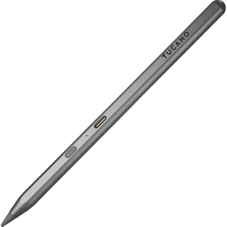 Tucano UTILITY 3 Stylus Pen für Apple iPad, aktiver kapazitiver Eingabestift mit Palm-Rejection-Technologie, Silber