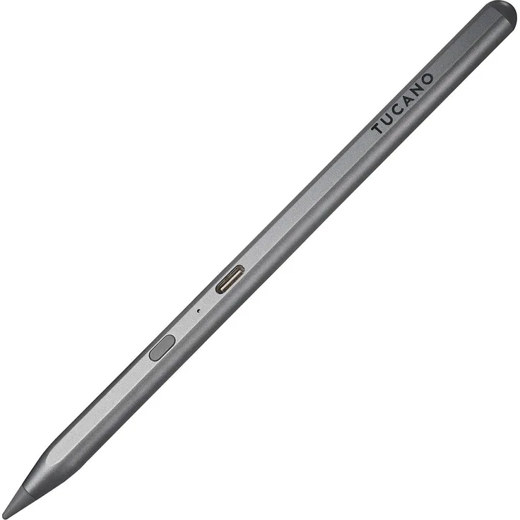 Tucano UTILITY 3 Stylus Pen für Apple iPad, aktiver kapazitiver Eingabestift mit Palm-Rejection-Technologie, Silber