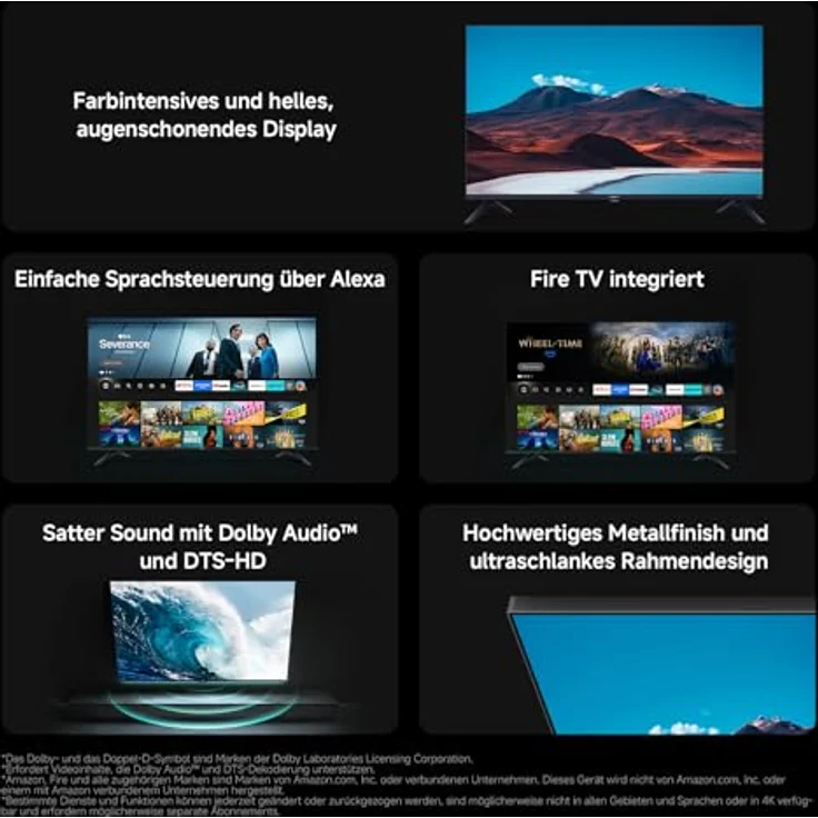 XIAOMI TV F 32, 32 Zoll HD Smart TV mit Dolby Audio und Alexa Sprachsteuerung – Bild 2