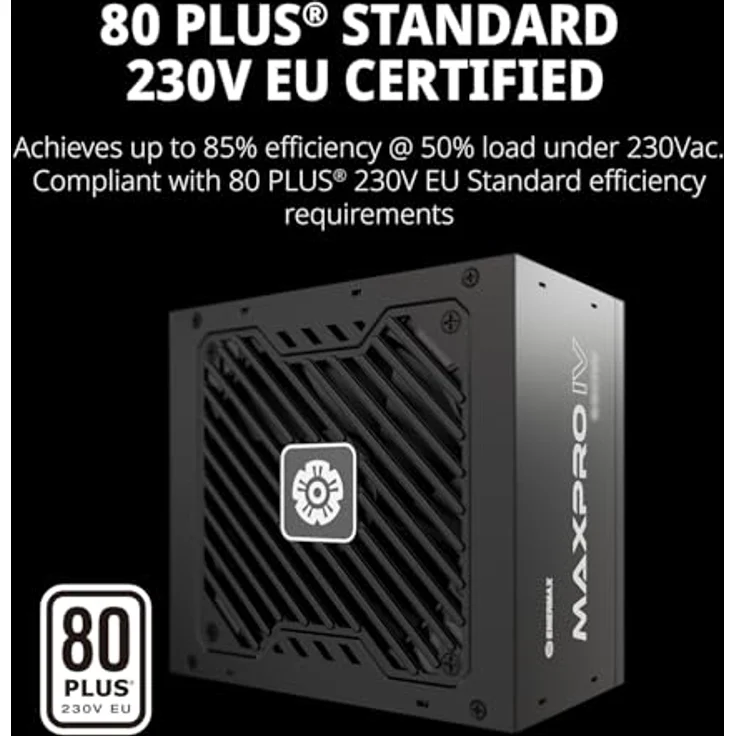 ENERMAX MAXPRO IV 650 Watt|Nicht-modulares ATX Gaming PC Netzteil|Mesh-Sleeve Kabel|80 Plus|120mm Lüfter|EMP650W – Bild 4