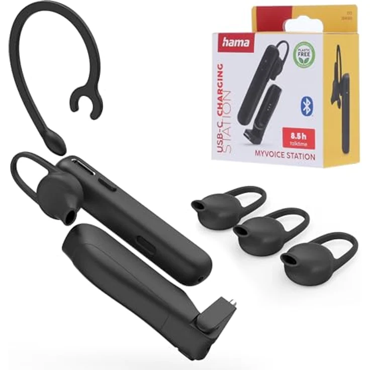Hama MyVoice Station, In-Ear Bluetooth Kopfhörer mit 10 h Laufzeit, kabellos, schwarz – Bild 2