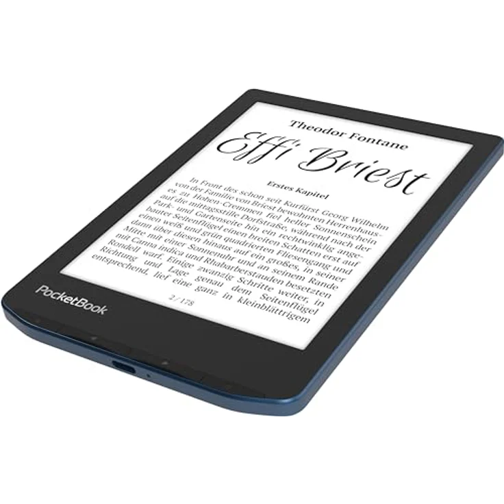 PocketBook e-Book Reader 'Verse Pro' (deutsche Version) 16 GB Speicher, IPX8, Bluetooth, 15,2 cm (6 Zoll) E-Ink Carta Display - Azure – Bild 2