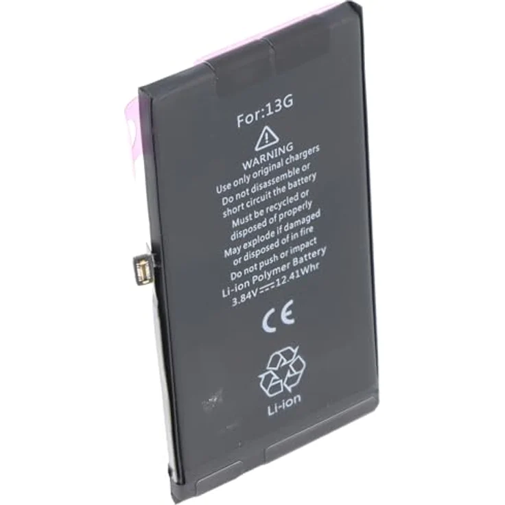 AccuCell Akku kompatibel mit Apple iPhone 13, Li-Polymer, 3,84V, 3227mAh, 12,4Wh, Built-in, ohne Werkzeug – Bild 1