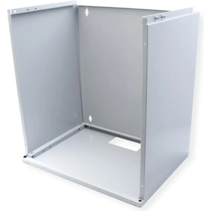 ROLINE 19-Zoll Wandgehäuse Basic 12 HE, 540x400 BxT Bausatz grau, mit Vollglastür und verstellbaren Profilschienen – Bild 12