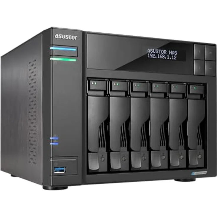 Asustor Lockerstor 6 Gen2+ AS6706T v2, 6 Bay NAS mit Intel Quad-Core 2.0GHz CPU, 8GB RAM, Dual 5GbE Ports, 4 M.2 SSD Slots, HDMI – Bild 5