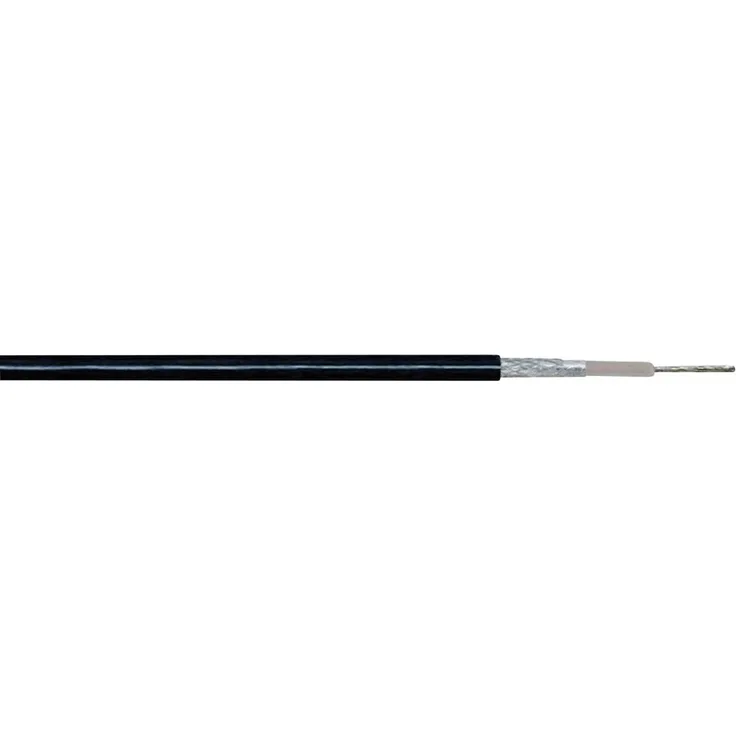 Kash Koaxialkabel RG58, 50Ω, Außen-Durchmesser 4.95mm, Schwarz, 100m