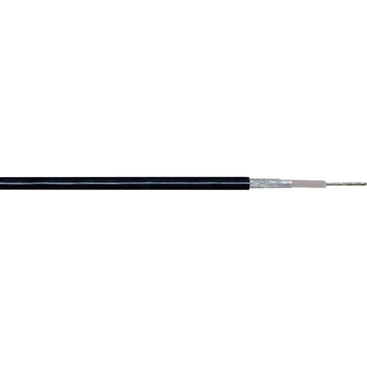 Kash Koaxialkabel RG58, 50Ω, Außen-Durchmesser 4.95mm, Schwarz, 100m
