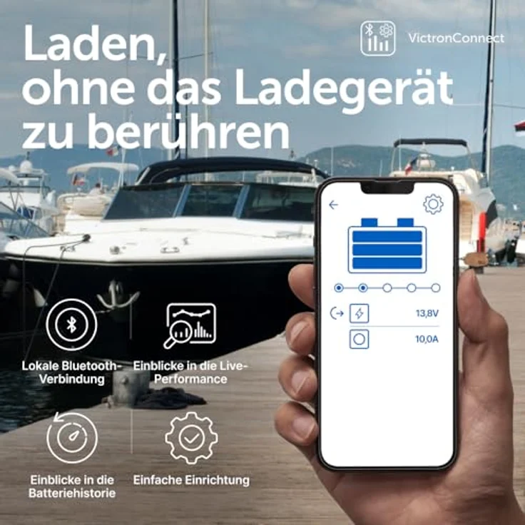 Victron Energy Blue Smart IP65 Bleiakku-Ladegerät, 12V 5A, Bluetooth-Steuerung, staub- und wasserdicht – Bild 5