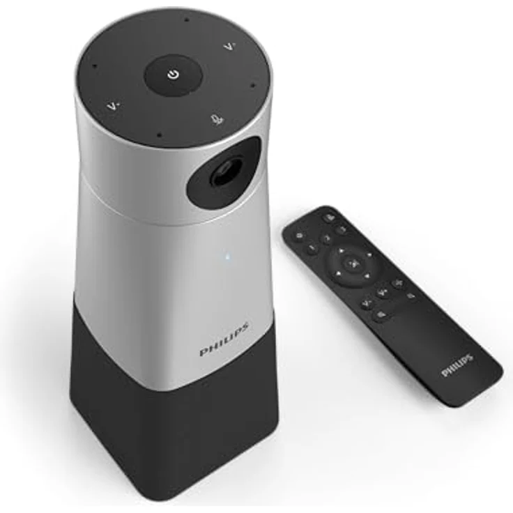 Philips SmartMeeting Konferenzkamera, 4K HD Webcam mit 360°-Aufnahmen, silber – Bild 3