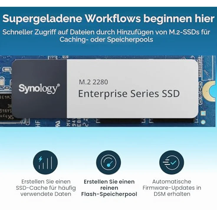 Synology DiskStation DS1525+, 5-Bay NAS mit Ryzen Embedded V1500B, 8 GB DDR4, 25GbE Netzwerk, 0 TB Speicherplatz – Bild 4