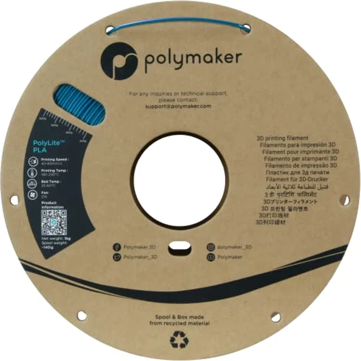 Polymaker PA02083 Starlight Filament PLA, mehrfarbig mit Farbwechsel, 1.75mm, 1000g, besonders hitzebeständig und jam-free – Bild 3