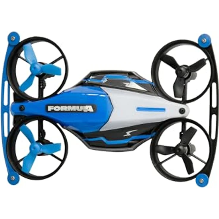 Amewi Formula Track Race Drohne, 2-in-1 Kombi mit Rennstrecke, 24 Teile, blau, RC ferngesteuert, schaltbare LED-Beleuchtung, drei Geschwindigkeitsstufen, Hindernisflug, Auto-Stabilisierung – Bild 4