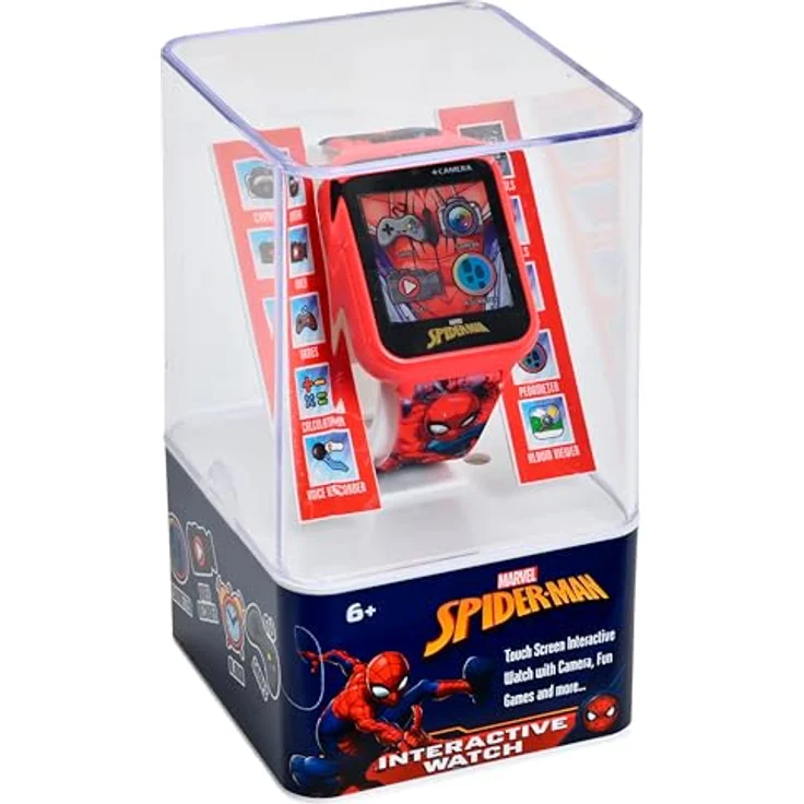 Accutime Kinder Smartwatch Spider-Man (40 mm) mit Selfie-Kamera, 6 intergierten Spielen und Fitness-Tracker – Bild 3