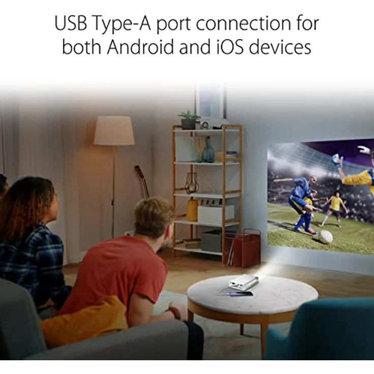 ASUS ZenBeam E1R, Mini-Projektor mit 200 lm, WVGA 854 x 480, automatischer Hochformat-Projektionsmodus, Silber – Bild 3