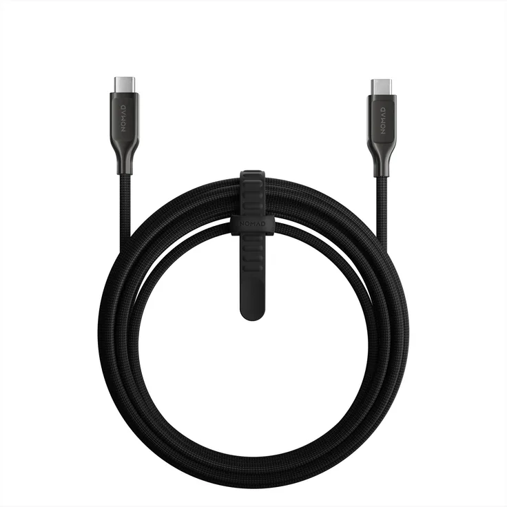 Nomad USB-C zu USB-C Polyamid® Kabel, 3m/240W – Blitzschnelles Aufladen für Geräte, doppelt geflochtener Außenmantel, kompatibel mit AirPods, MacBook Air und mehr
