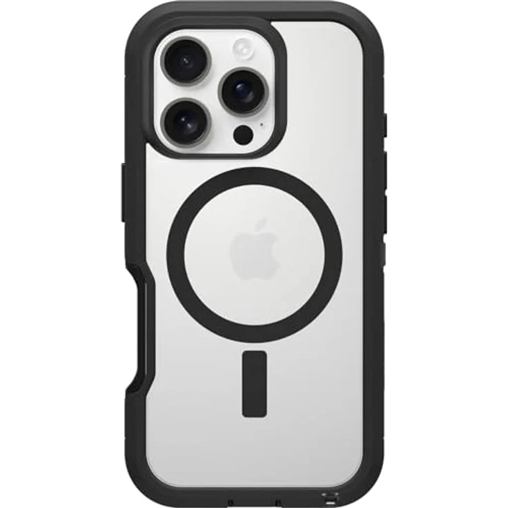 OtterBox Defender Series XT MagSafe Hülle für iPhone 16 Pro, stoßfest, Ultra-robust, transparent/schwarz – Bild 2