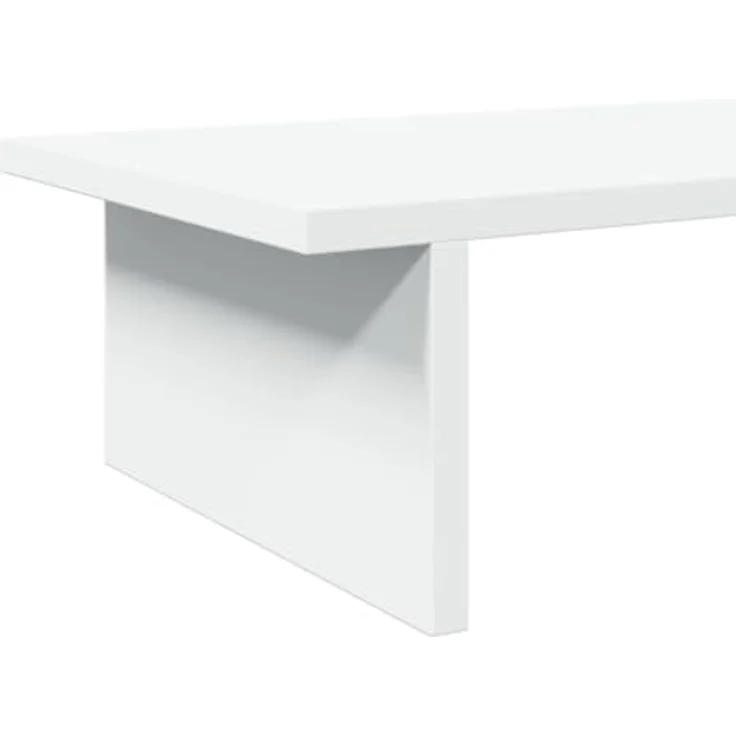 vidaXL Monitorständer, Weiß, Holzwerkstoff, 100x27x15 cm, für zwei Monitore, langlebig und pflegeleicht – Bild 4