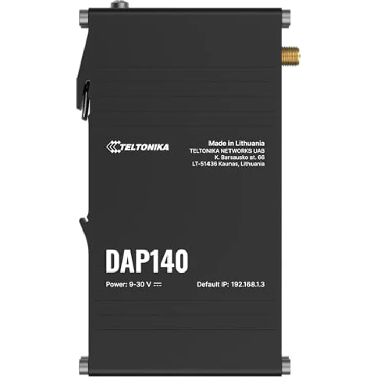 Teltonika DAP140 Industrial Wireless Access Point, 300 Mbit/s, PoE, IP30, schwarz – Bild 1