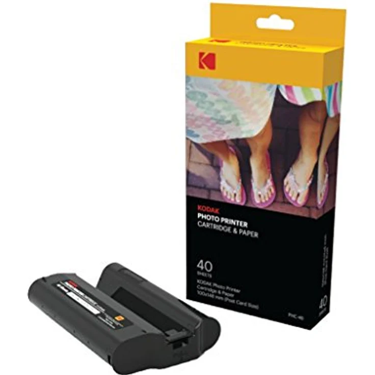 Kodak Dock Wi-Fi-Fotodruckerpatrone PHC Refill & Fotopapier - 40er-Pack, weiß – Bild 1