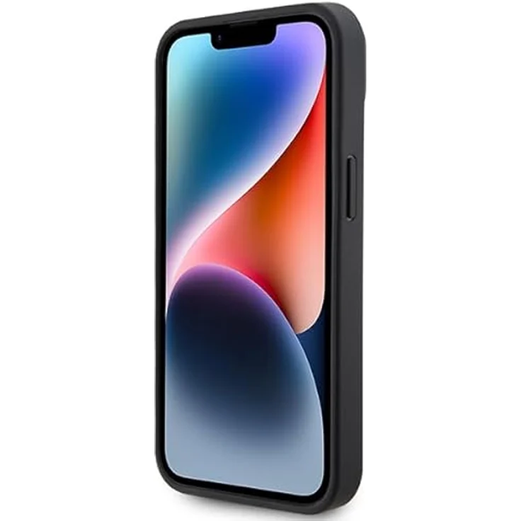 Mercedes AMG Leather Debossed Lines Case für iPhone 15 Plus, aus hochwertigem ökologischen Leder, schwarz – Bild 5