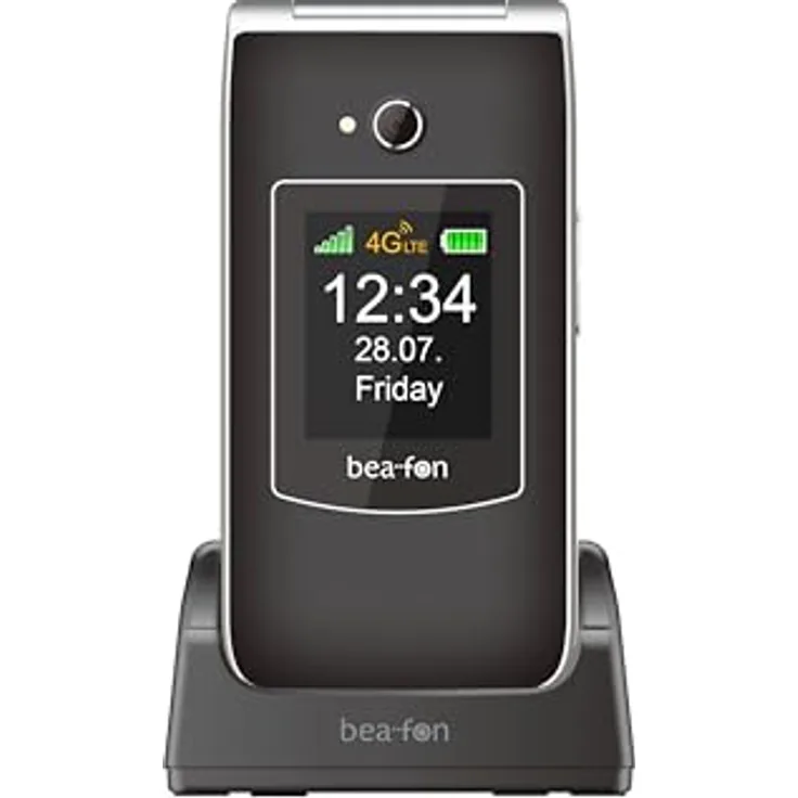 Beafon SL645 4G Smartphone, 2,8 Zoll TFT Display, 1,3 MP Kamera, Single SIM, Schwarz/Silber