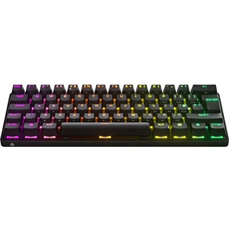 SteelSeries Apex Pro Mini Wireless - Kabellose Mechanische Gaming-Tastatur – Die weltweit schnellste Tastatur – Anpassbares Ansprechverhalten – 60%-Formfaktor – Englisch (QWERTY) Layout – Bild 1