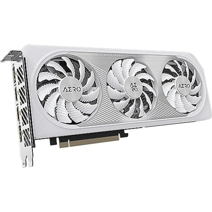 Gigabyte NVIDIA GeForce RTX 4060 AERO OC Graphics Card - 8GB GDDR6, 128-bit, PCI-E 4.0, 2550MHz Core Clock, 2x DP 1.4, 2x HDMI 2.1a, NVIDIA DLSS 3 - GV-N4060AERO OC-8GD – Bild 2