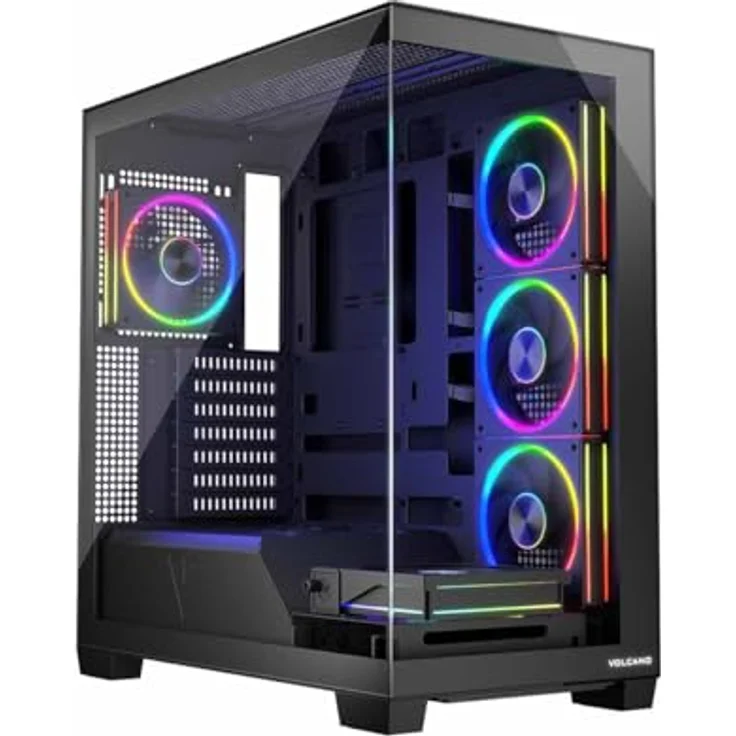 Modecom Volcano Stellar Argb Midi 5F, PC-Gehäuse mit RGB-Beleuchtung, schwarz – Bild 4