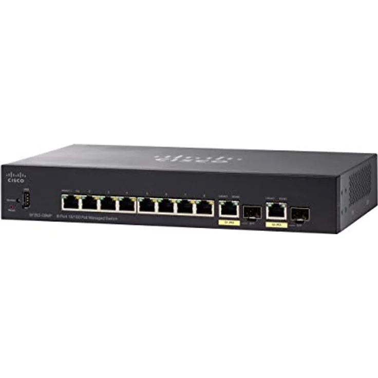 Cisco Small Business SF352-08MP, Managed L2/L3 Fast Ethernet Switch (10/100), 8 Ports, Power Over Ethernet (PoE), Schwarz – Bild 1