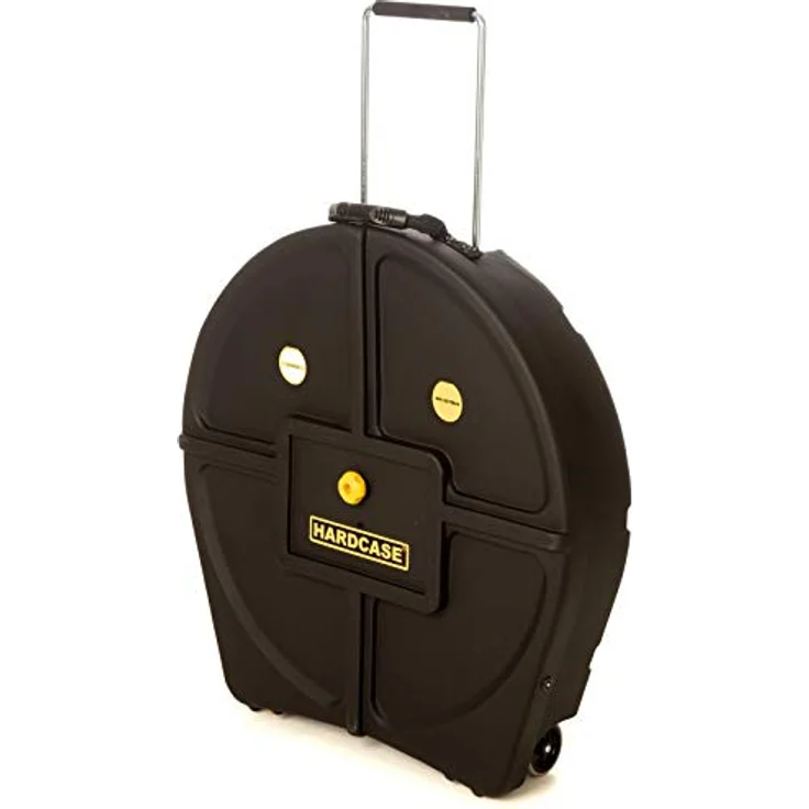 Hardcase HN12CYM24, 24 Zoll Koffer für 12 Becken, robuster Transport mit Teleskopgriff, Schwarz – Bild 1